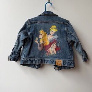 Disney Blue Denim Jacket with Princess Print